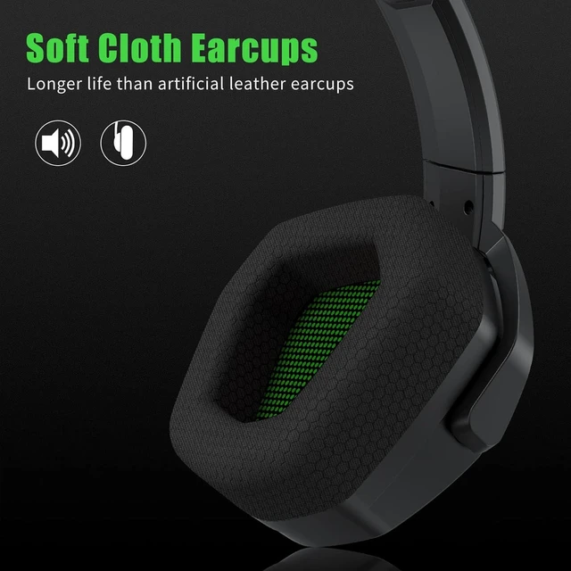 Alt view image 11 of 12 - NUBWO G06 Dual Wireless Gaming Headset with Microphone for PS5, PS4, PC, Mobile, Switch: 2.4GHz Wireless + Bluetooth - 100 Hr Battery - 50mm Drivers - Green