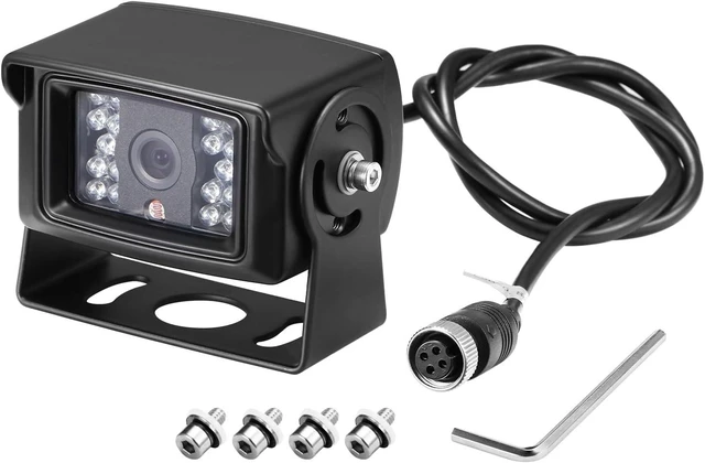 Alt view image 14 of 14 - 7" 1080P AHD Wired Reverse Rear View Backup Camera System, Waterproof Rearview Reverse Camera 130 Degree Wide Angle Night Vision 4 PIN Cam System for Tractor/Truck/Excavator/Caravan/Skid Steer/RV