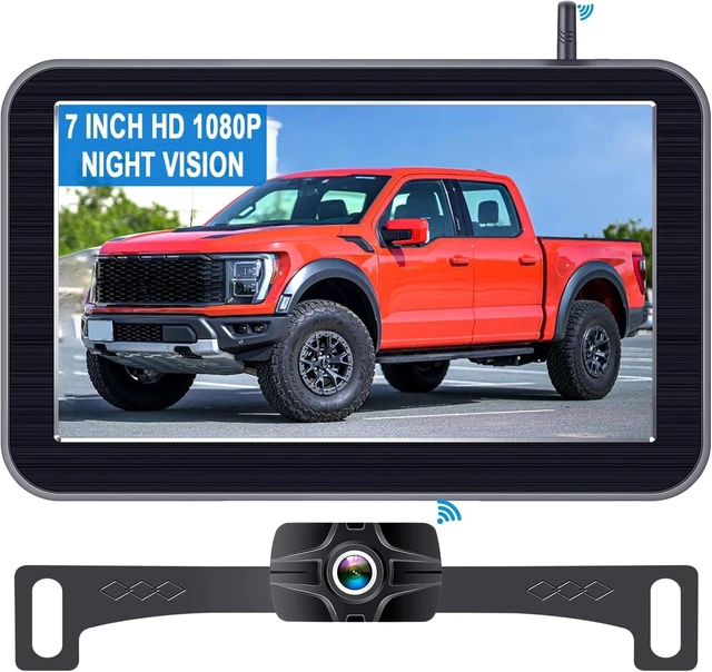 Alt view image 8 of 14 - HD 1080P 7 Inch Wireless Backup Camera for Truck: 15-Min Easy Install 150° Wide View Angle Eliminate Rear Blind Spots with Starlight Night Vision - Rear View Camera for Pickup SUV Car Parking Safety