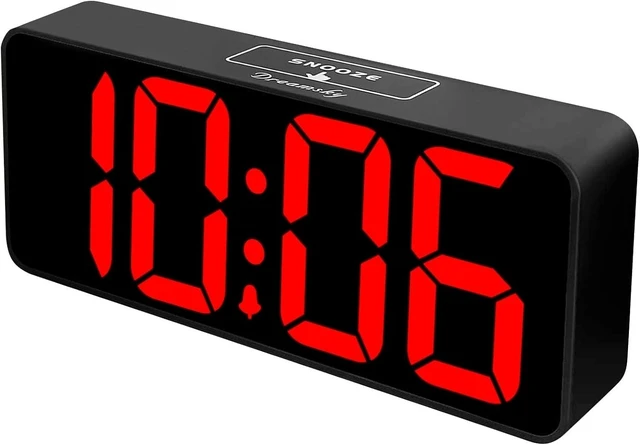 Alt view image 8 of 14 - DreamSky Large Digital Alarm Clock Big Numbers for Seniors & Visually Impaired, 9 Inches Electric Clocks for Bedroom, Jumbo Display Fully Dimmable Brightness, USB Ports, Adjustable Alarm Volume