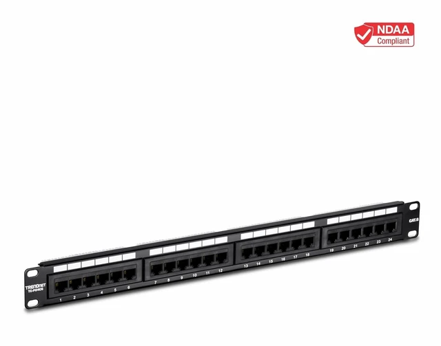 Alt view image 9 of 12 - TRENDnet 24-Port Cat6 Unshielded Patch Panel, Wallmount or Rackmount, Compatible with Cat3,4,5,5e,6 Cabling, For Ethernet, Fast Ethernet, Gigabit Applications, Black, TC-P24C6