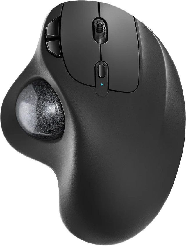 Alt view image 8 of 14 - Nulea M501 Wireless Trackball Mouse, Rechargeable Ergonomic, Easy Thumb Control, Precise & Smooth Tracking, 3 Device Connection (Bluetooth or USB), Compatible for PC, Laptop, iPad, Mac, Windows