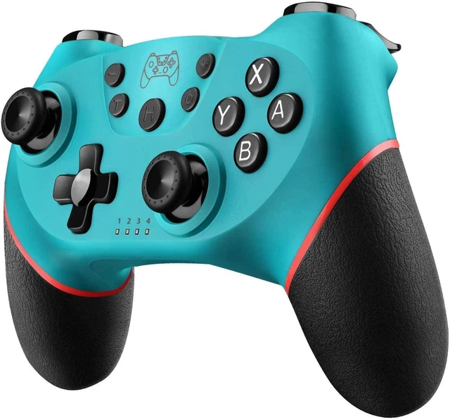 Alt view image 5 of 8 - Controller for Switch, Wireless Pro Controller for Switch/Switch Lite/Switch OLED, Remote Gamepad with Joystick, Adjustable Turbo Vibration, Ergonomic Non-Slip - Blue