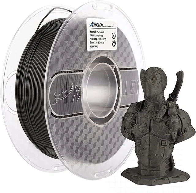 Alt view image 6 of 6 - AMOLEN 3D Printer Filament, Ebony Wood PLA Filament 1.75mm, 3D Printing Filament with 20% Real Wood Fiber,1kg