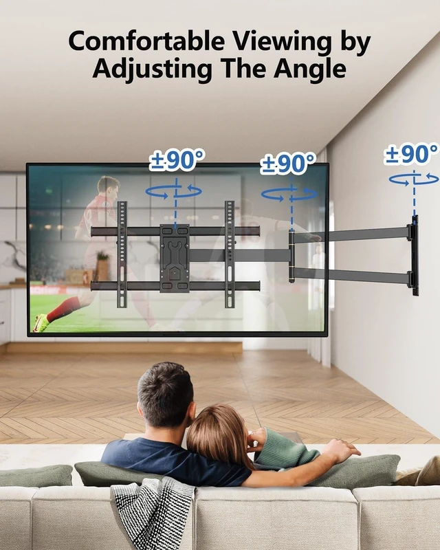 Alt view image 12 of 14 - FORGING MOUNT Corner TV Wall Mount Long Arm TV Mount for 32-75 inch TVs