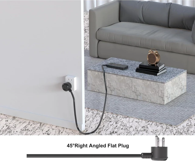 Alt view image 14 of 14 - Large Surge Protector Power Strip with USB Ports (4A+2C),Heavy Duty Extension Cord 14 Gauge 6.5 Ft,4000 Joules Surge Protection,25 Spaced AC Outlets,for Commercial,Home,Office,Dorm,Black,ETL Listed