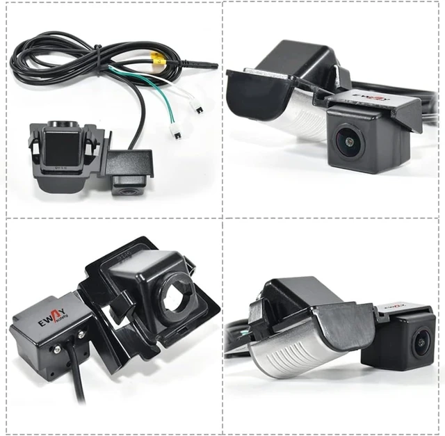 Alt view image 9 of 14 - EWAY Safety Backup Rear View Camera for Jeep Wrangler 2007-2018 Reverse Reversing License Plate Camera & for Jeep Wrangler JK Backup Camera Video in-Dash Radio Wire Input Harness AV Plug to Display