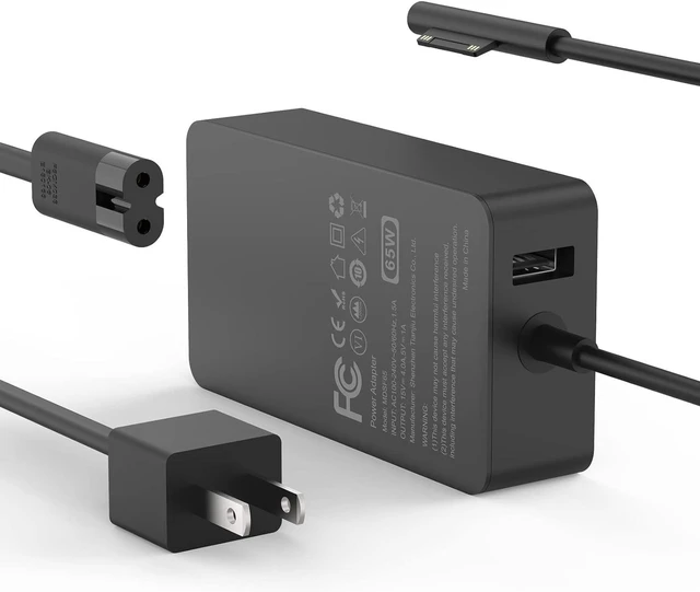 Alt view image 7 of 12 - 65W Surface Pro Laptop Charger for Microsoft Surface Pro 10, 9, 8, 7+, 7, 6, 5, 4, 3, X, Windows Surface Laptop 6, 5, 4, 3, 2, 1, Surface Go Tablet, Surface Book 3, 2, 1, Support 44W, 36W, LED, 10FT