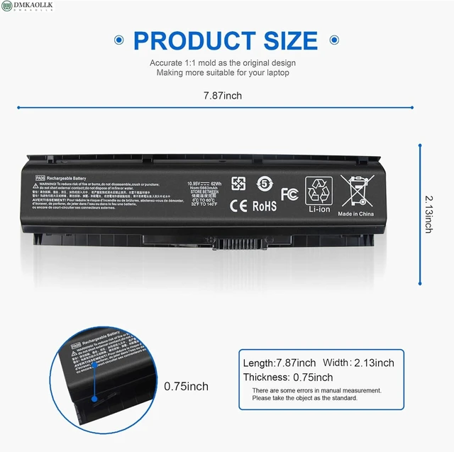 Alt view image 11 of 14 - PA06 849911-850 Laptop Battery for HP Omen 17 17-w 17-ab200 17t-ab00 17-w200 Series 17-w053dx 17-w253dx 17-w033dx 17-ab011nl 849571-221 849571-241 PA06062 HQ-TRE HSTNN-DB7K - 12 Months Warranty