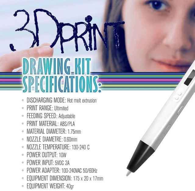 Alt view image 11 of 12 - MYNT3D Professional Printing 3D Pen with OLED Display