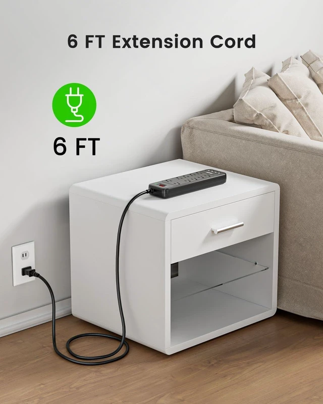 Alt view image 14 of 14 - LENCENT 2 Prong Power Strip, Polarized 3 Prong to 2 Prong Outlet Adapter, 1700J Surge Protector, 6ft Extension Cord, 10 AC Outlets & 4 USB(5V 3.4A Max), Wall Mountable, Ideal for Non-Grounded Outlets
