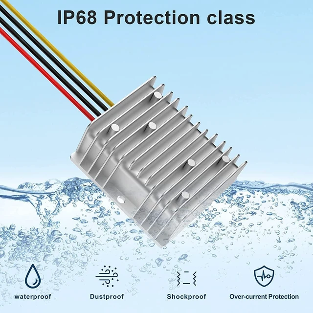 Alt view image 10 of 14 - DC-DC 36V 48V Buck to 24V 20A 480W Voltage Regulator Buck Converter Golf Cart Speed Reducer Power Converter Waterproof Module Transformer Automotive Truck Vehicle Marine Transformer