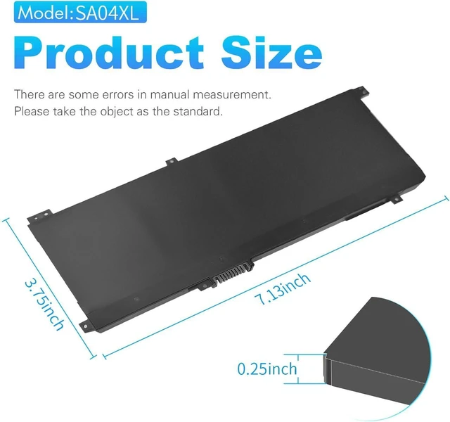 Alt view image 10 of 12 - SA04XL Battery for HP Envy X360 Battery Replacement 15m-ds0011dx 15m-dr0012dx 15m-dr0011dx 15m-ds0xxx 15m-dr0xxx 15t-dr100 15m-dr1xxx 17t-cg100 17-cg100 15M-DR 15M-DS Laptop L43267-005 L43248-AC2