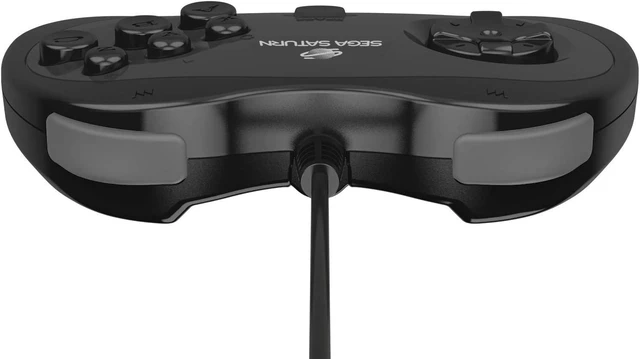 Alt view image 12 of 14 - Retro-Bit Official Sega Saturn USB Controller Pad (Model 2) for Sega Genesis Mini, PS3, PC, Mac, Steam, Switch - USB Port (Black)