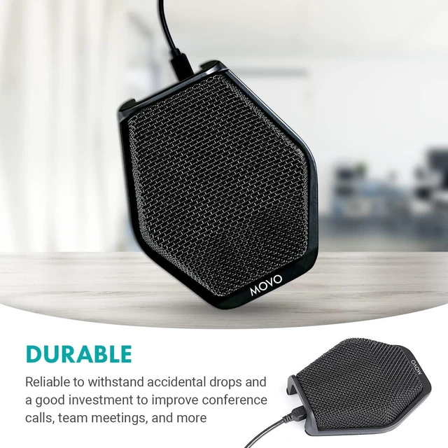 Alt view image 14 of 14 - Movo MC1000 Conference USB Microphone for Computer Desktop and Laptop with 180° / 20' Long Pick up Range Compatible with Windows and Mac for Dictation, Recording, YouTube, Conference Call, Skype