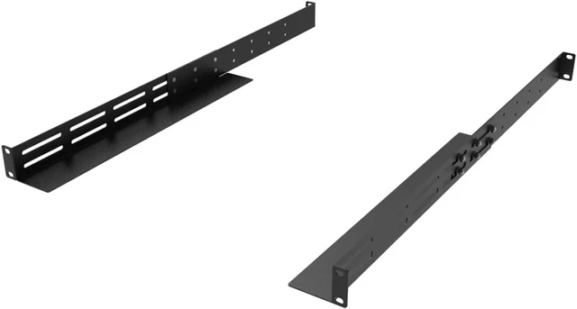 Alt view image 8 of 14 - 1U Universal Rack Mount Rails- 4-Post Server Rack Shelf Rail 16-29 inches Adjustable Depth for APC HP IBM DELL Compaq