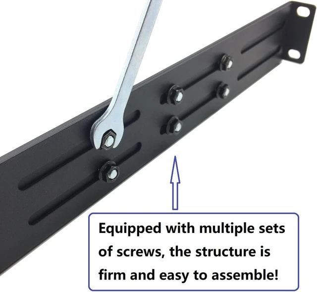 Alt view image 14 of 14 - 1U Universal Rack Mount Rails- 4-Post Server Rack Shelf Rail 16-29 inches Adjustable Depth for APC HP IBM DELL Compaq