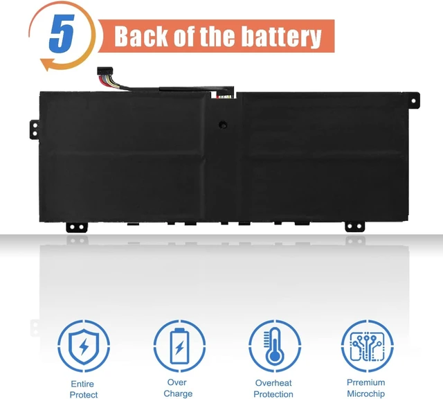 Alt view image 12 of 12 - ASODI L18M4PE0 L18L4PE0 Laptop Battery Compatible with Lenovo Yoga C740-14IML Series 5B10W67296 5B10U40209 5B10U40210 5B10W67185 7.72V 51Wh 6610mAh