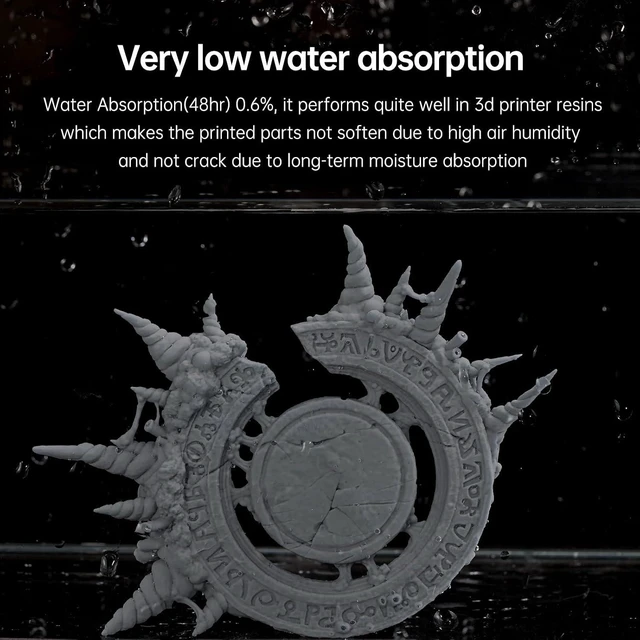 Alt view image 11 of 14 - RESIONE 3D Printer Resin - TH72 Flexible Tough Resin for Long-Lasting Toughness and High Elongation- Ideal for Impact Resistant 3D Printing of Figurines,Medium Grey 1KG