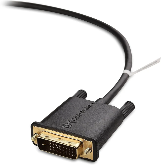 Alt view image 10 of 12 - Cable Matters 2-Pack DisplayPort to DVI Cable (DP to DVI Cable) 6 Feet