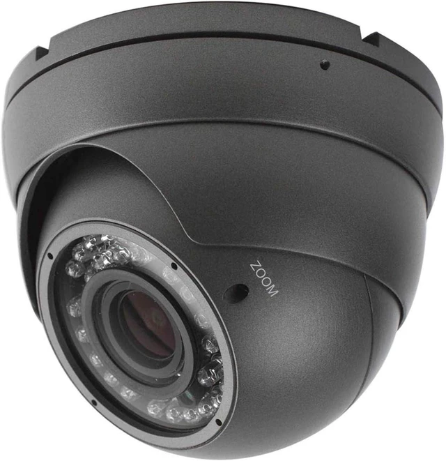Alt view image 7 of 12 - Analog CCTV Camera HD 1080P 4-in-1 (TVI/AHD/CVI/CVBS) Security Dome Camera Outdoor, 2.8mm-12mm Manual Focus/Zoom Varifocal Lens, Weatherproof Metal Housing 36 IR-LEDs Day & Night Monitoring (Grey)