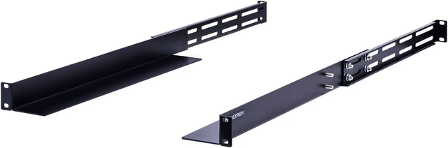 Alt view image 10 of 12 - 1U 4-Post Server Rack Rail, 20.2-32 Inch Adjustable Depth - 110lbs Capacity