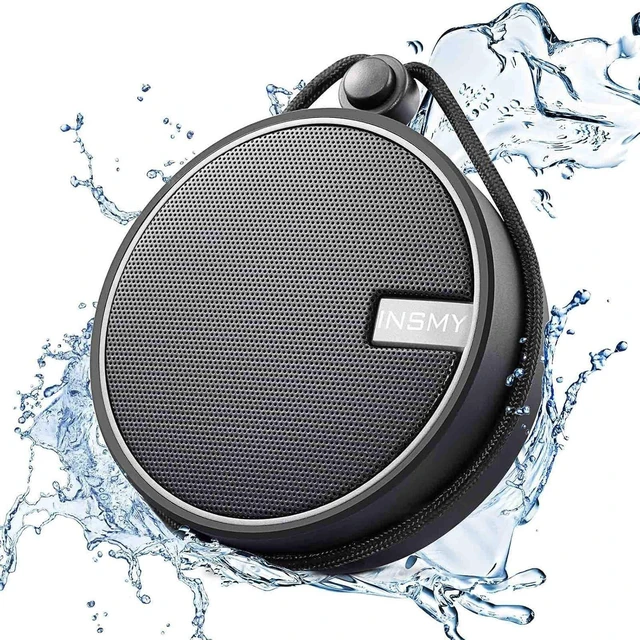 Alt view image 8 of 14 - INSMY C12 IPX7 Waterproof Shower Bluetooth Speaker, Portable Small Speaker, Speakers Bluetooth Wireless Loud Clear Sound Support TF Card Suction Cup for Kayak Canoe Beach Gift (Black)