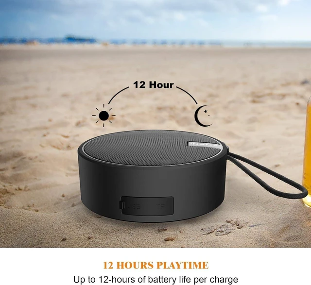 Alt view image 11 of 14 - INSMY C12 IPX7 Waterproof Shower Bluetooth Speaker, Portable Small Speaker, Speakers Bluetooth Wireless Loud Clear Sound Support TF Card Suction Cup for Kayak Canoe Beach Gift (Black)
