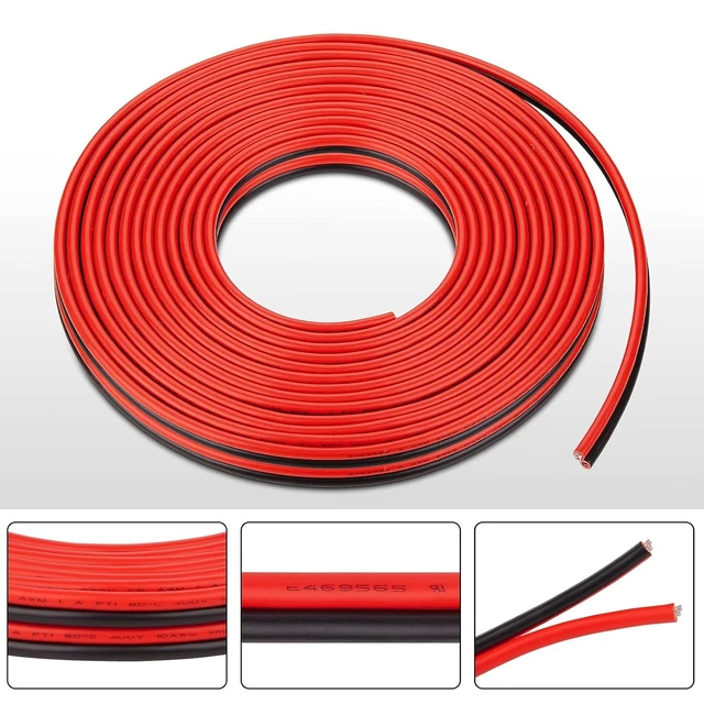 Alt view image 11 of 14 - 10 Gauge Wire - iGreely 30 FT 10/2 Gauge Tinned Copper Low Voltage Wire Electrical Wire Cable for Solar Panel Car Audio Automotive Trailer Marine Harness Wiring 10AWG 30Ft