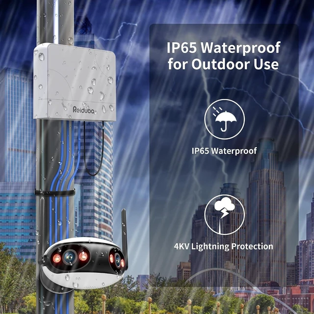 Alt view image 11 of 14 - Reidubo Outdoor 8 Port Gigabit PoE Switch Waterproof, 1000 Mbps 8 PoE+ Ports 120W, IEEE802.3af/at Power Over Ethernet Unmanaged Network Switch, Plug & Play