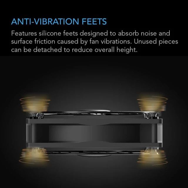 Alt view image 12 of 14 - AC Infinity MULTIFAN S7-P, Quiet Dual 120mm AC-Powered Fan with Speed Control, UL-Certified for Receiver DVR Playstation Xbox Component Cooling