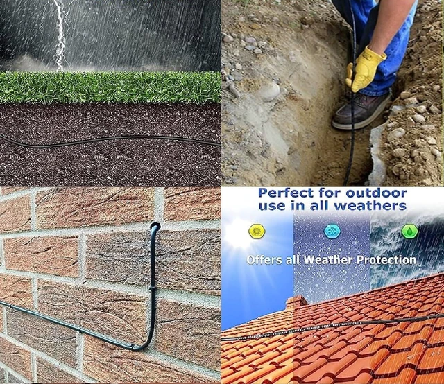 Alt view image 8 of 8 - 300' FT Oxygen-free Copper Heavy Duty CAT6 Waterproof Outdoor Direct Burial UV Resistant Ethernet LAN Network Patch Cable RJ45 Cord (300FT Outdoor)
