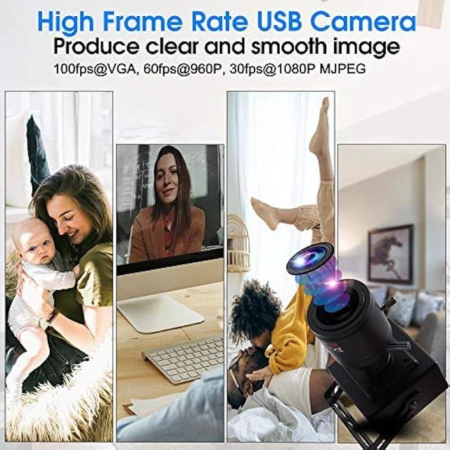 Alt view image 11 of 14 - SVPRO1080P USB Zoom Camera with 2.8-12mm Manual Lens,HD Mini Camera 100fps/60fps/30fps CMOS OV2710 Portable USB Camera with Metal Casing & Bracket, Computer Streaming Webcam for PC Desktop & Laptop
