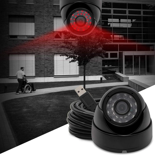Alt view image 12 of 14 - 1080P Security Webcam 2 Megapixel USB Camera Day Night Vision Indoor Outdoor Webcamera,High Frame 100fps OTG Camera Vandal-Proof Minicam with 24pcs IR LED for for Baby Pets Monitor,Home Security