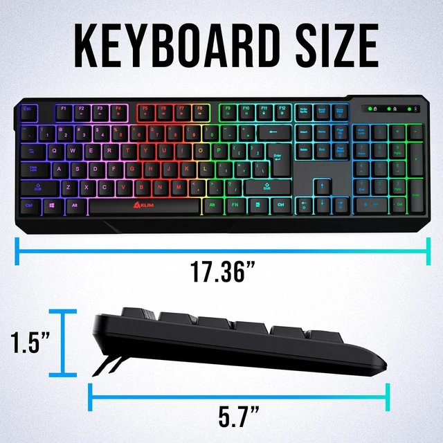 Alt view image 14 of 14 - KLIM Chroma Wireless Gaming Keyboard RGB - Backlit Wireless Keyboard - Long-Lasting Rechargeable Battery - Quiet Water Resistant Ergonomic Keyboard - Teclado Gamer - PC PS5 PS4 Xbox One Mac - Black