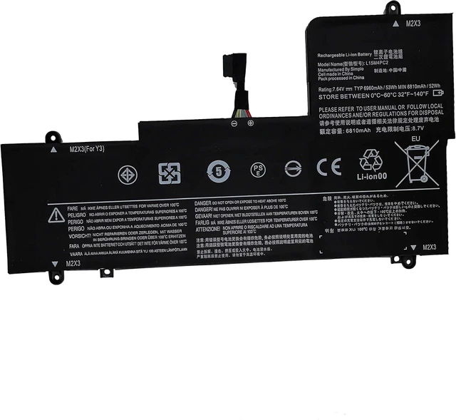 Alt view image 11 of 12 - Fully. New L15M4PC2 L15L4PC2 Replacement Laptop Battery Compatible with Lenovo Yoga 710-14ISK 710-14IKB 710-15IKB 710-15ISK Yoga 710-11 Series 5B10K90778 5B10K90802-7.64V 53Wh