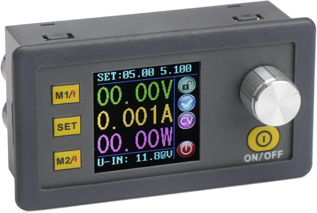Alt view image 8 of 14 - DROK DC Buck Converter Adjustable Color LCD Display, 6-55V to 0-50V 5A Step Down Converter Voltage Regulator Power Supply