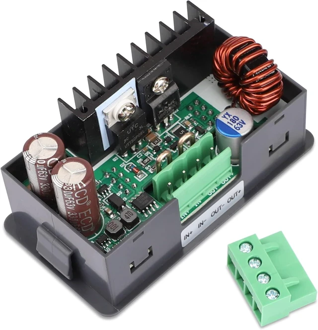 Alt view image 14 of 14 - DROK DC Buck Converter Adjustable Color LCD Display, 6-55V to 0-50V 5A Step Down Converter Voltage Regulator Power Supply