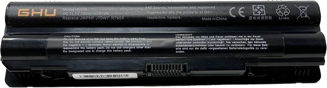 Alt view image 11 of 12 - GHU New Battery 87 Wh 9-Cell JWPHF R795x Compatible with Dell XPS Laptops 14 L401x 15 L502X L501X 17 L702X L701X 61YD0 P/N P11f 312-1123 312-1127 453-10186 J70W7 WHXY3 7800mah Batteries 11.1V