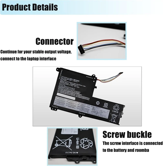 Alt view image 11 of 13 - L14M2P21 Laptop Battery Replacement for Lenovo IdeaPad 330S-14AST 330S-14IKB 330S-15ARR 330S-15AST 330S-15IKB Series L14L2P21 5B10Q39203 5B10Q39204 5B10Q39206 5B10W67199 7.4V 30Wh 4050mAh