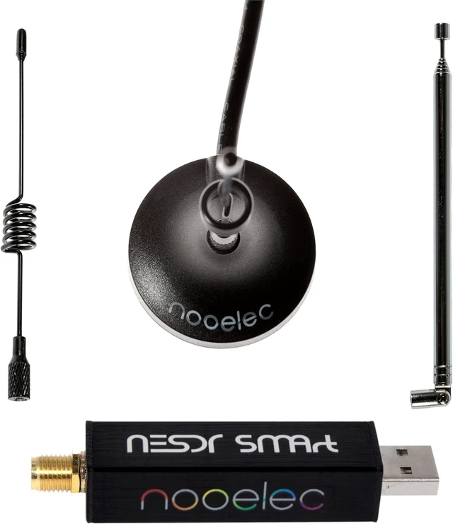 Alt view image 8 of 13 - Nooelec RTL-SDR v5 Bundle - NESDR Smart HF/VHF/UHF (100kHz-1.75GHz) Software Defined Radio. Premium RTLSDR w/ 0.5PPM TCXO, SMA Input, Aluminum Enclosure & 3 Antennas. RTL2832U & R820T2-Based Radio