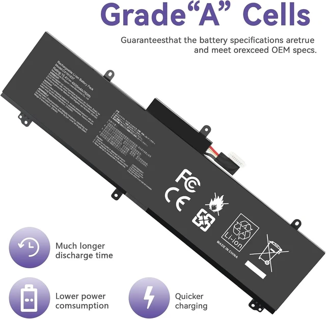 Alt view image 12 of 13 - C41N1837 Laptop Battery for ASUS ROG Zephyrus G15 GA501I GA502 GA502D GA502DU GA502GU GA502IV GU502 GU502DU GX502GW GX532GV GU532GW GU502LU GU502LW GU502LV GX502LXS GX502GV GX502GW 0B200-03380100