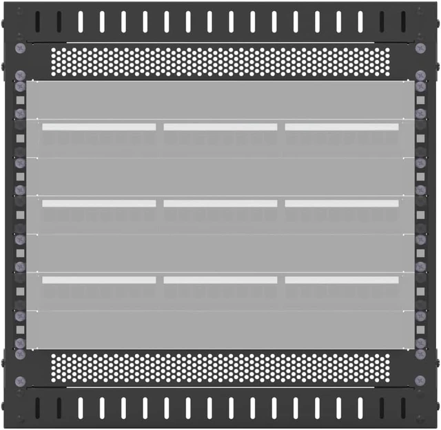 Alt view image 9 of 12 - 5 Pack 1U Venting Blank Panel - Steel Blank Rack Mount Panel Spacer for 19in Server Rack Cabinet or Enclosure, Black (1UVBP5PC)