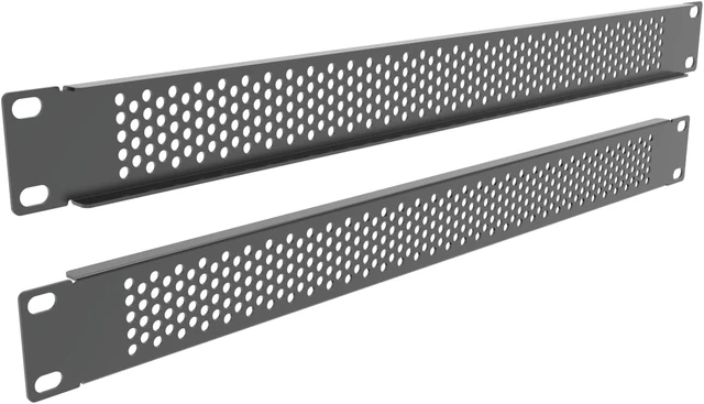 Alt view image 10 of 12 - 5 Pack 1U Venting Blank Panel - Steel Blank Rack Mount Panel Spacer for 19in Server Rack Cabinet or Enclosure, Black (1UVBP5PC)