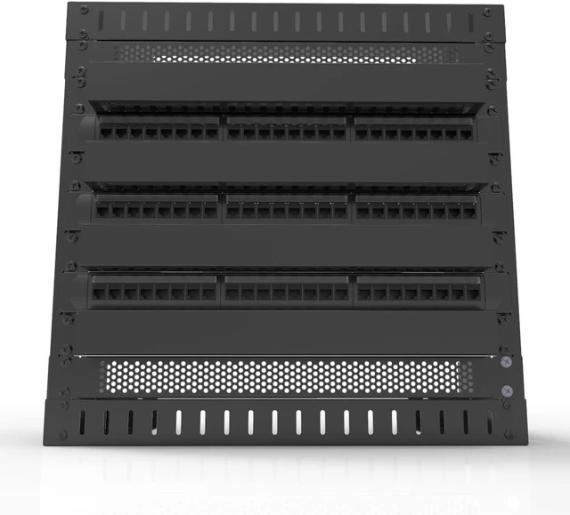 Alt view image 12 of 12 - 5 Pack 1U Venting Blank Panel - Steel Blank Rack Mount Panel Spacer for 19in Server Rack Cabinet or Enclosure, Black (1UVBP5PC)