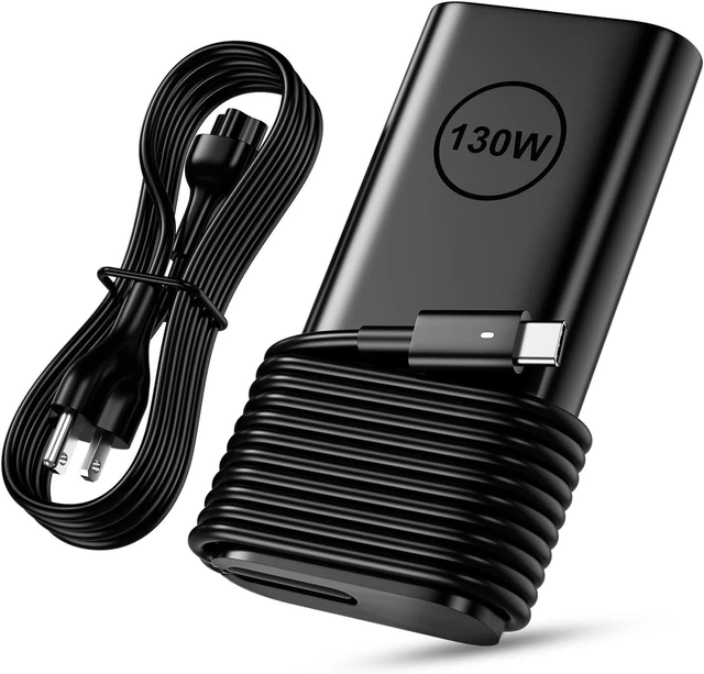 Alt view image 8 of 14 - Replacement for Dell 130W Laptop Charger USB C Slim Adapter - Precision 5560 3560 5540 5570 5550 3561 5510 5520 XPS 17 15 7590 9700 9500 9510 Latitude 7410 7310 7210 Type C Computer AC Power Cord 6ft