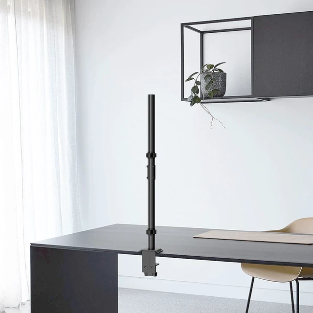 Alt view image 14 of 14 - Steel Extra Tall 2-Section Monitor Stand Pole - 31.6 inches Sturdy Center Pole Only for Monitor Arm Mounts, Adjustable Height, Compatible with C-Clamp & Grommet Bases,Black