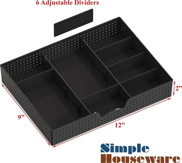 Alt view image 11 of 11 - Simple Houseware Desk Monitor Stand Riser with Adjustable Organizer tray, Black