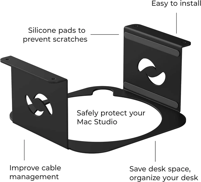 Alt view image 10 of 14 - HumanCentric Under Desk Mount Compatible with Mac Studio Mount, Secure or Hide Your Mac Studio Under Desk with an Apple Mac Studio Mount, Desk Mounting Stand for Apple Studio Mount, Mac Studio Mount