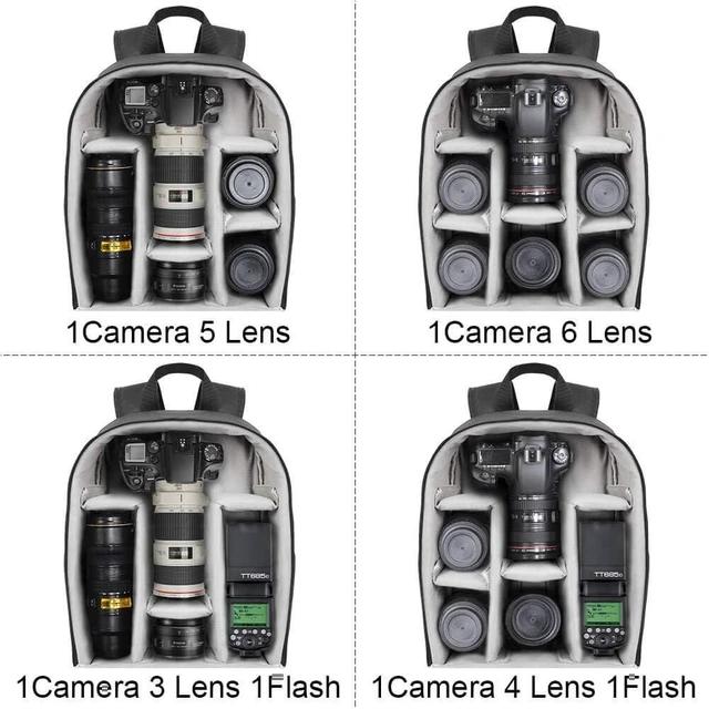 Alt view image 11 of 13 - CADeN Camera Backpack Bag Professional for DSLR/SLR Mirrorless Camera Waterproof, Camera Case Compatible for Sony Canon Nikon